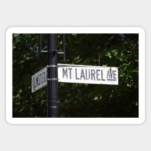 mt laurel ave sign Sticker